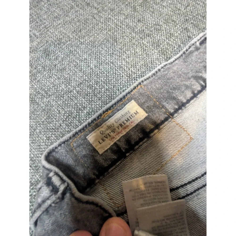 Levi's 512 Premium Big E Jeans Gray Wash‎ Slim Straight Men's 30x30 Pants